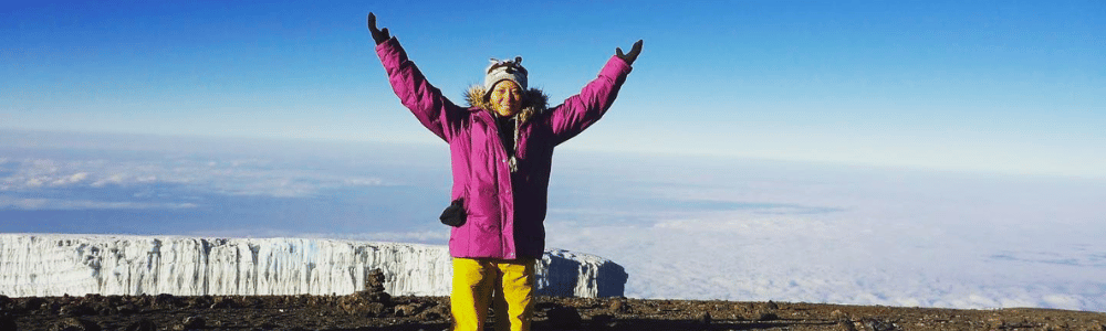 Marielle on Mt. Kilimanjaro.